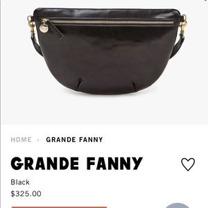 Clare C Grande Fanny Black Leather